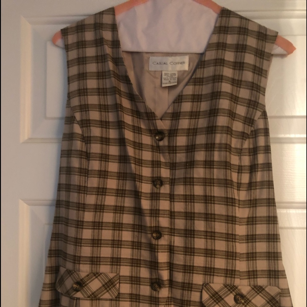 Vest, plaid.  Retro